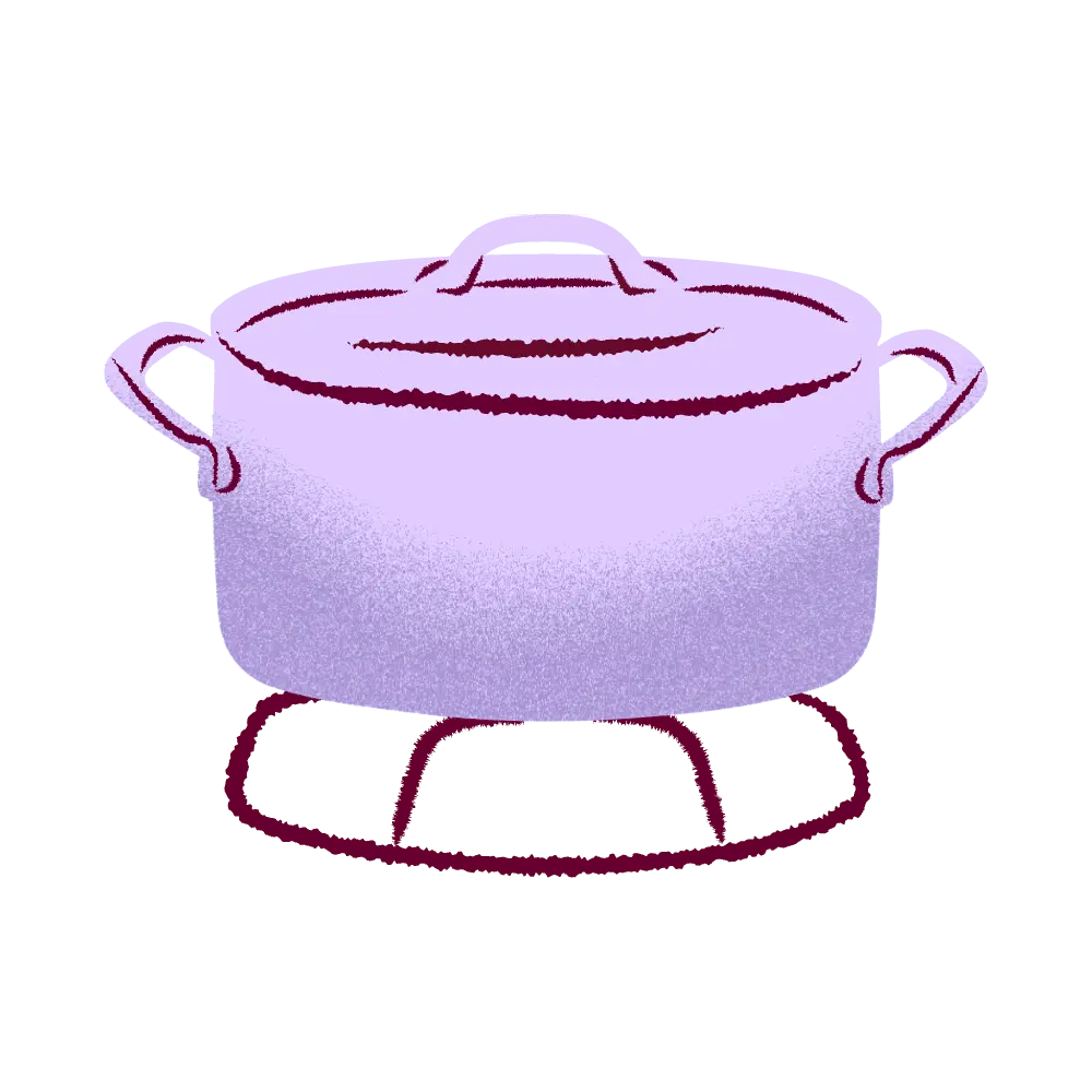 Illustration of gentle cooking